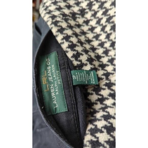 Ralph Lauren Houndstooth Wool Jacket XS & Black Jeans Modern Straight Ankle 2P - Picture 7 of 11